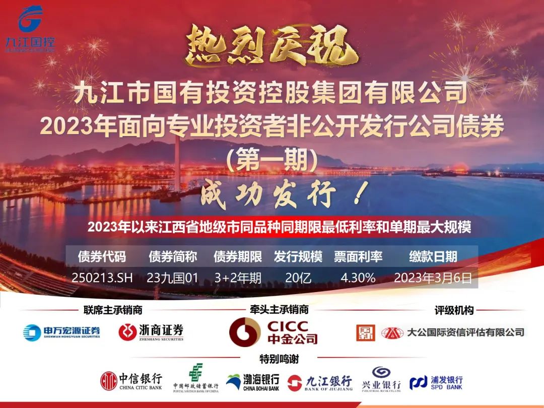 喜報頻傳！市國控集團成功發(fā)行20億元非公開發(fā)行公司債券